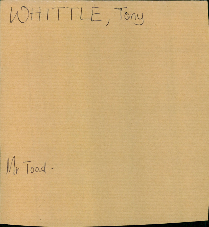 Whittle Tony - Vintage Photograph