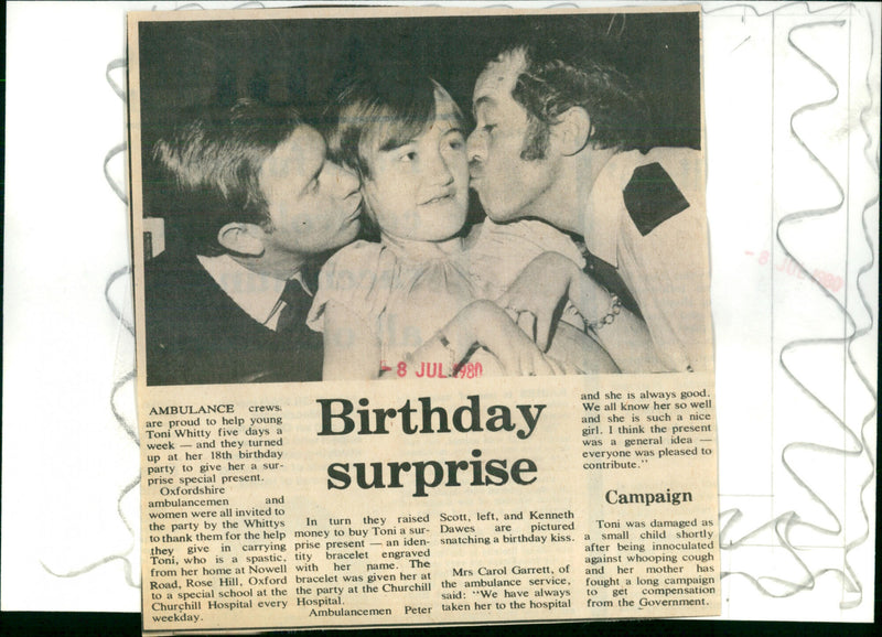Toni Whitty's birthday surprise - Vintage Photograph