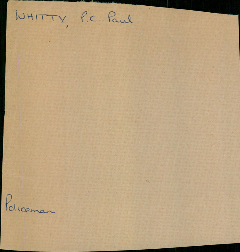 Paul Whitty - Vintage Photograph