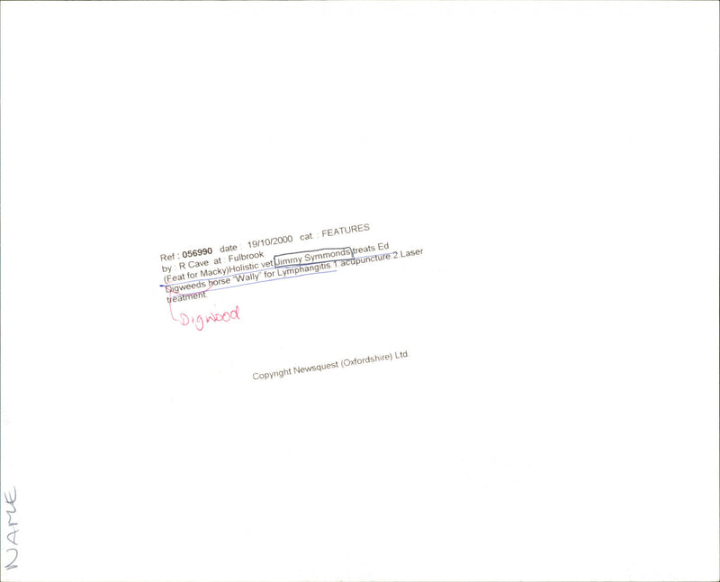 Jimmy Symmonds - Vintage Photograph