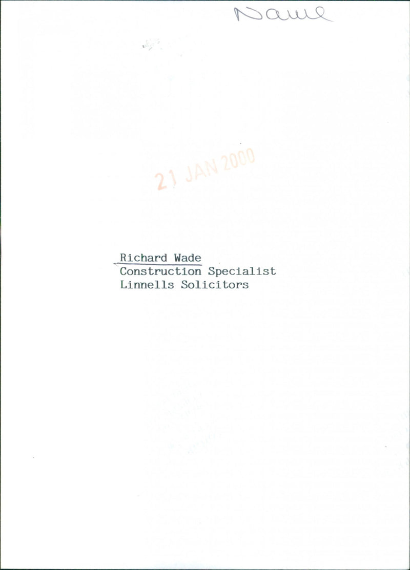 Richard Wade - Vintage Photograph