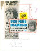 Neil Diamond in Concert - Vintage Photograph