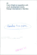 Claire Wright, on an expedition with Raleigh International in Namibia. - Vintage Photograph