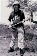 Claire Wright, on an expedition with Raleigh International in Namibia. - Vintage Photograph