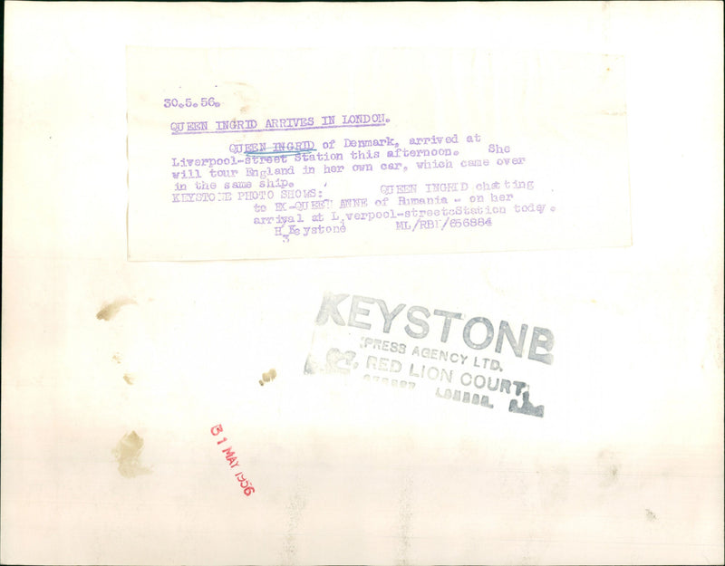 Queen Ingrid - Vintage Photograph