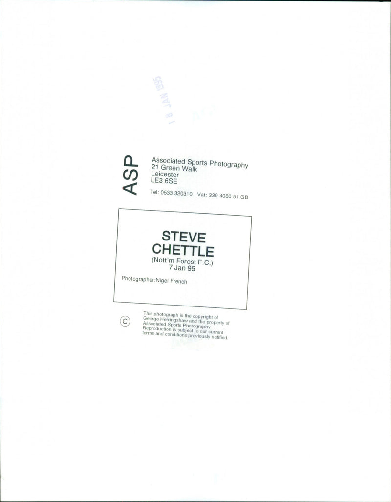 Steve Chettle - Vintage Photograph