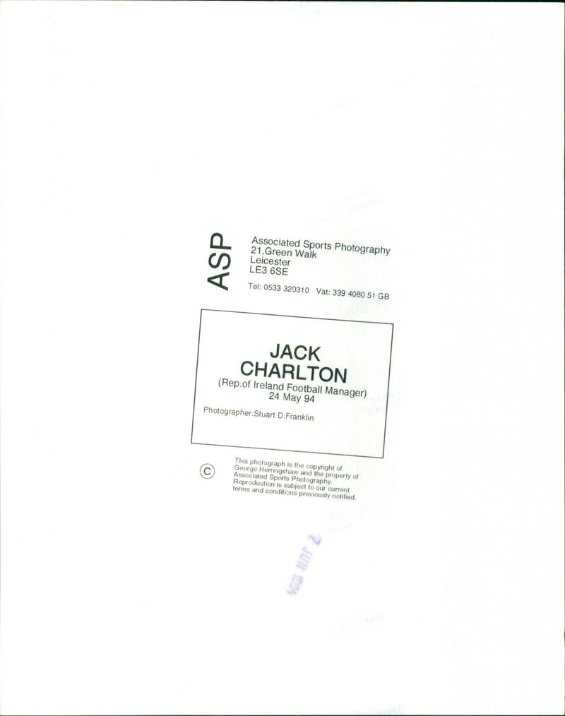 Jack Charlton - Vintage Photograph