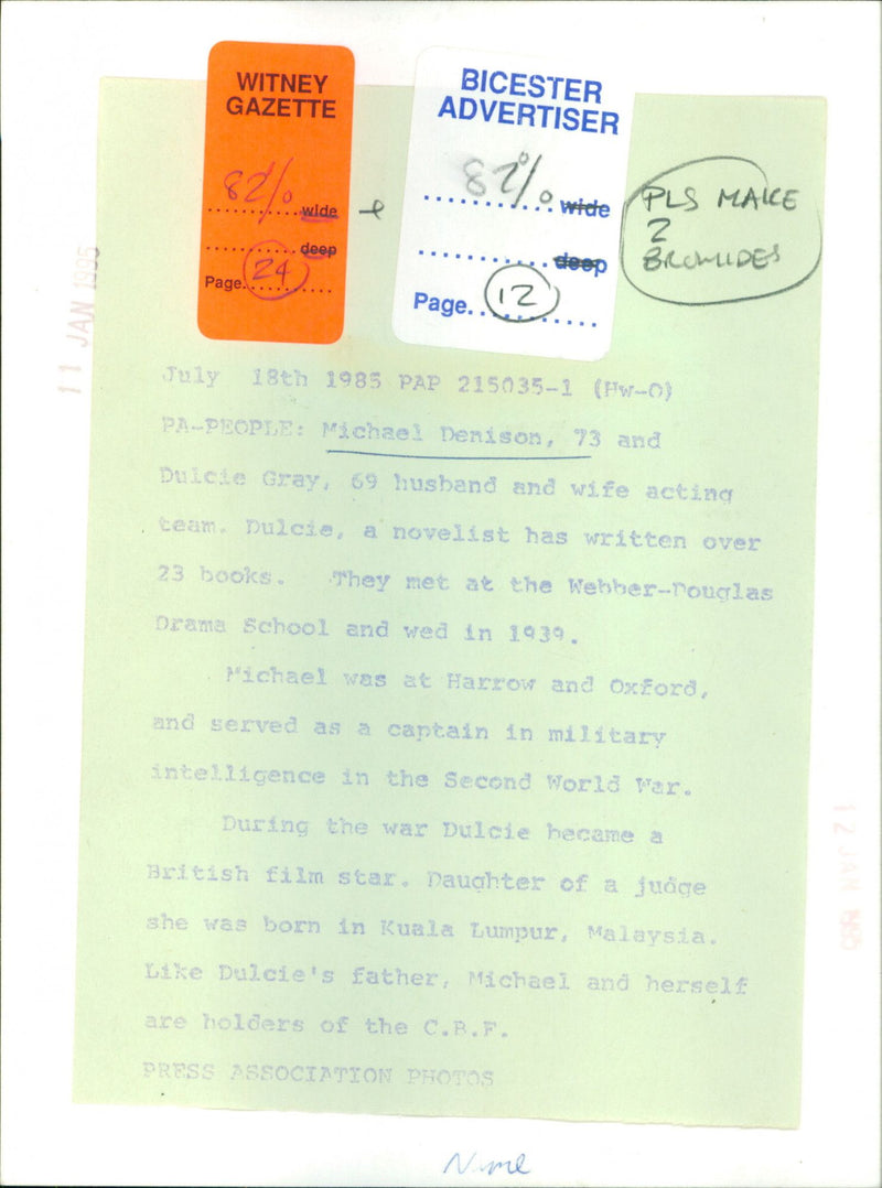 Michael Denison - Vintage Photograph