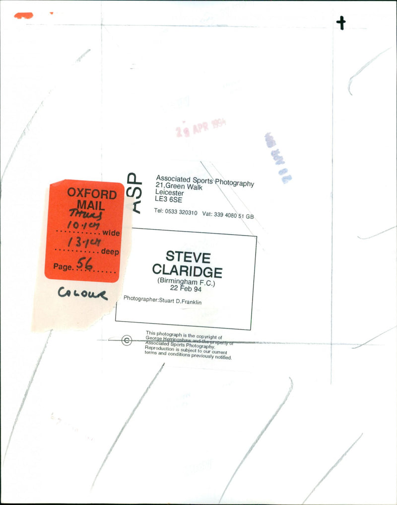 Stevie Claridge - Vintage Photograph