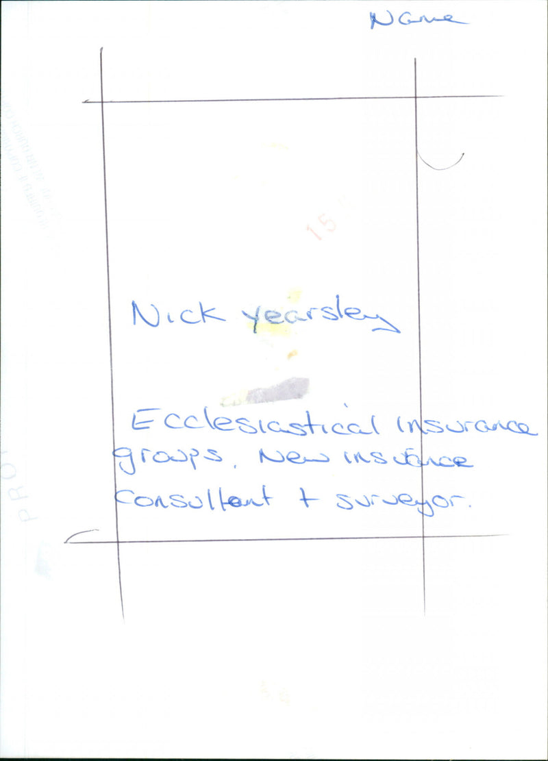 Nick Yearsley - Vintage Photograph