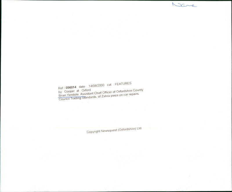 Brian Yendole - Vintage Photograph