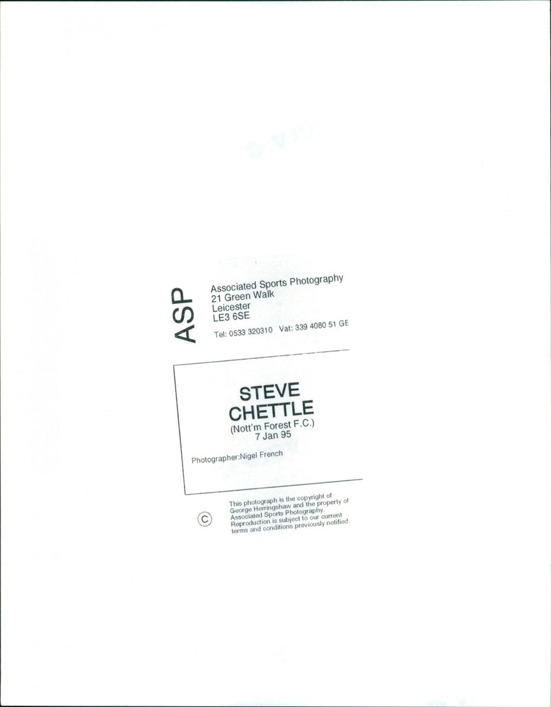 Steve Chettle - Vintage Photograph