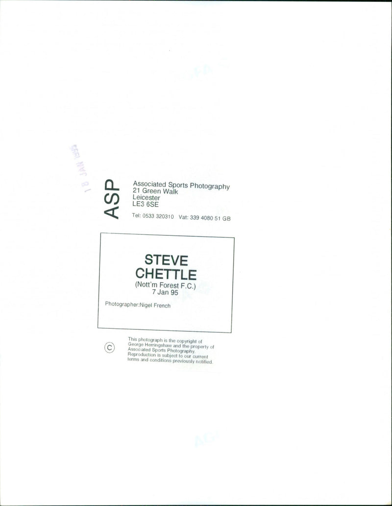 Steve Chettle - Vintage Photograph