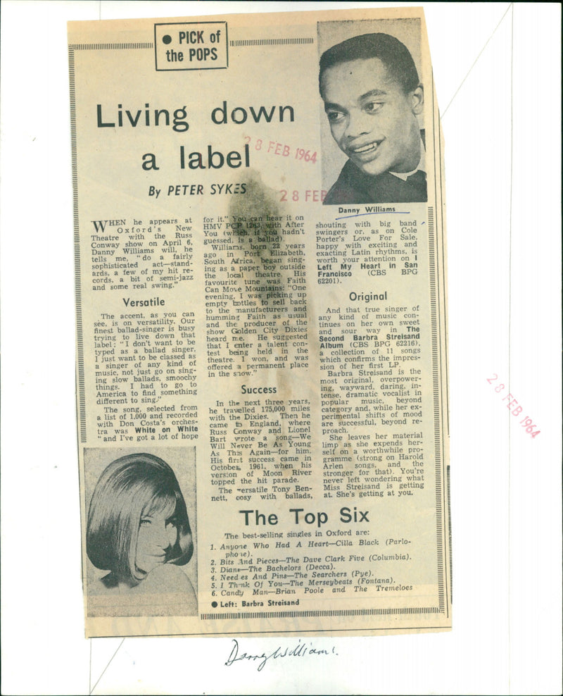 Danny Williams - Vintage Photograph