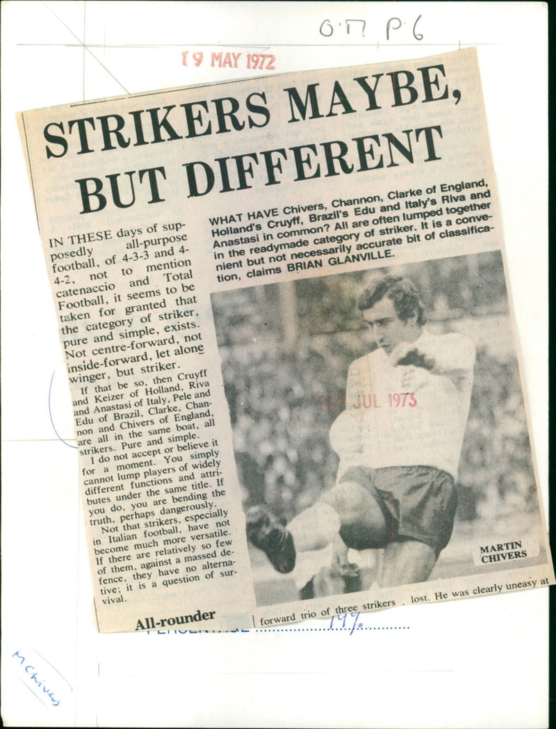 Martin Chivers - Vintage Photograph