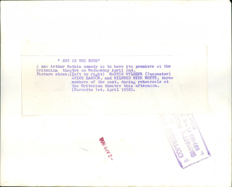 Wilfred Hyde-White - Vintage Photograph