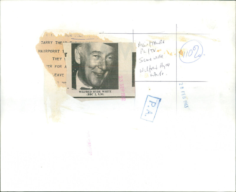 Wilfred Hyde-White - Vintage Photograph