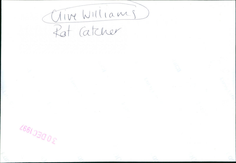 Clive Williams - Vintage Photograph