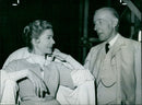 Wilfred Hyde-White and Lauren Bacall - Vintage Photograph
