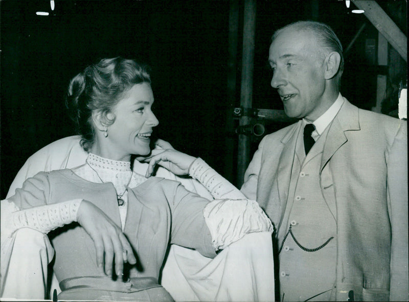Wilfred Hyde-White and Lauren Bacall - Vintage Photograph