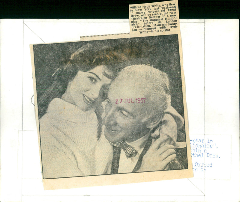 Maureen Swanson and Wilfred Hyde White - Vintage Photograph