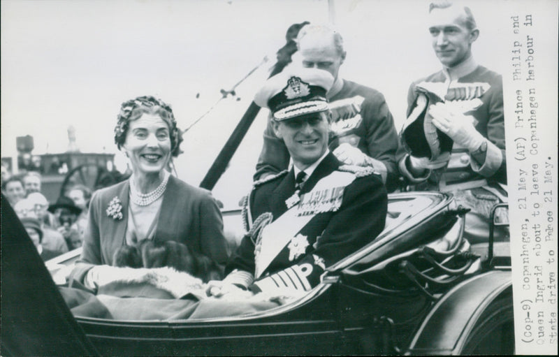 Prince Philip and Queen Ingrid - Vintage Photograph