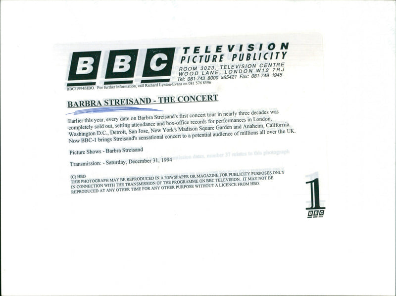 Barbra Streisand - Vintage Photograph