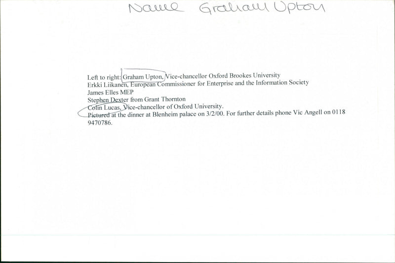 Graham Upton and Colin Lucas - Vintage Photograph