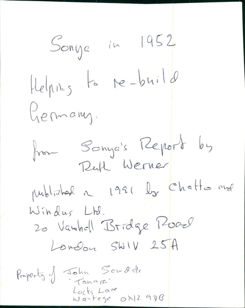 Ruth Werner - Vintage Photograph