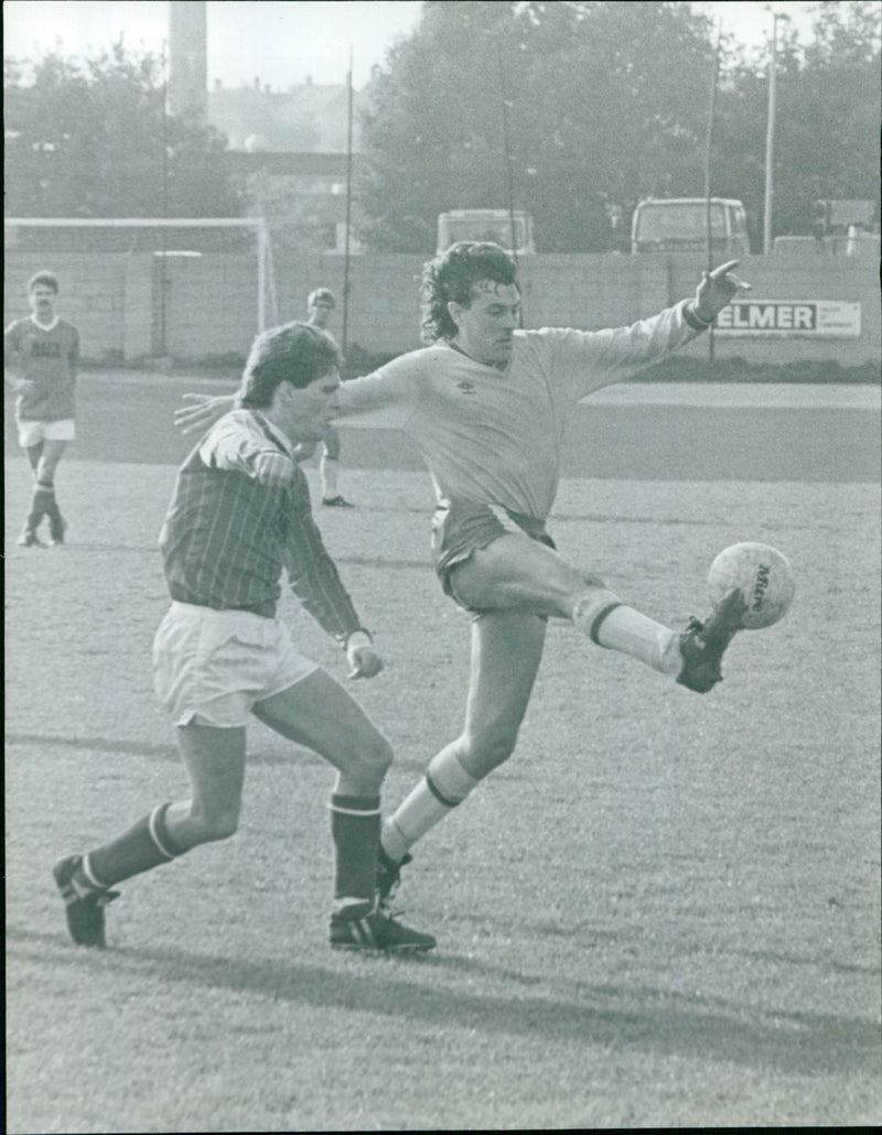 Fisher Athletic face Southern League Premier Section leaders Witney Town tomorrow without suspended Bob Pratley, but John Davie has recovered from a thigh muscle injury and will take his place. - Vintage Photograph