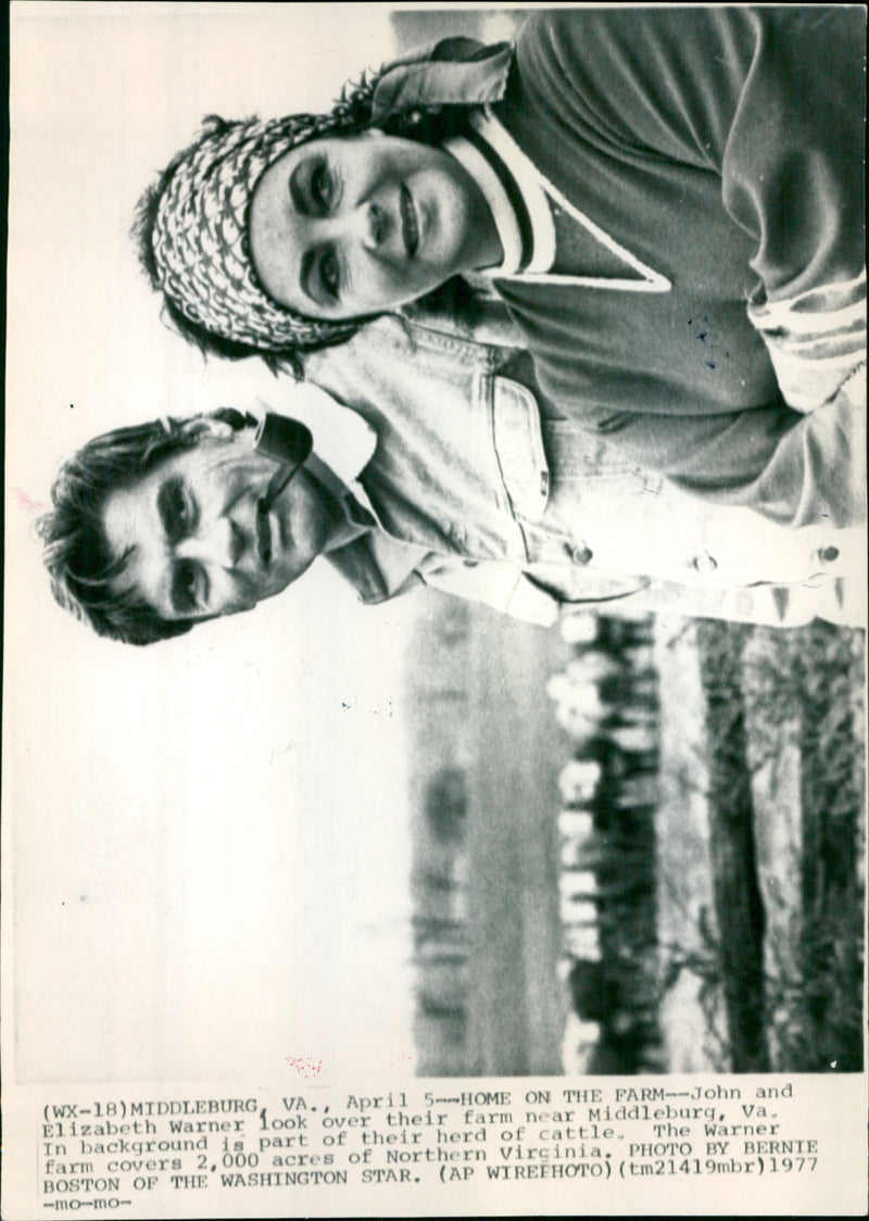 John and Elizabeth Warner - Vintage Photograph