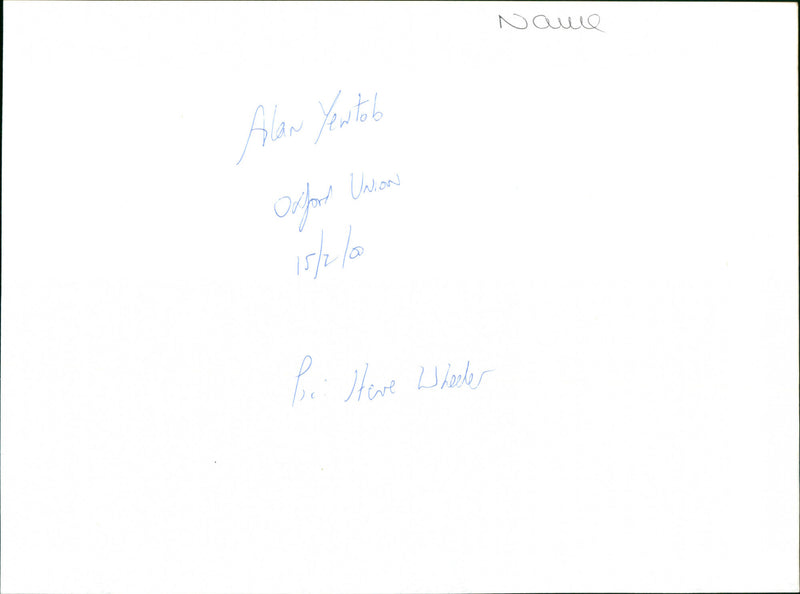 Alan Yentob - Vintage Photograph