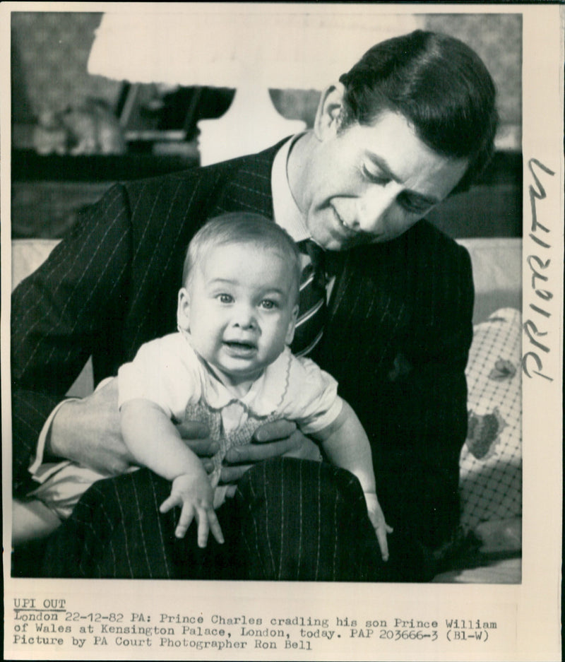 Prince William and Prince Charles - Vintage Photograph