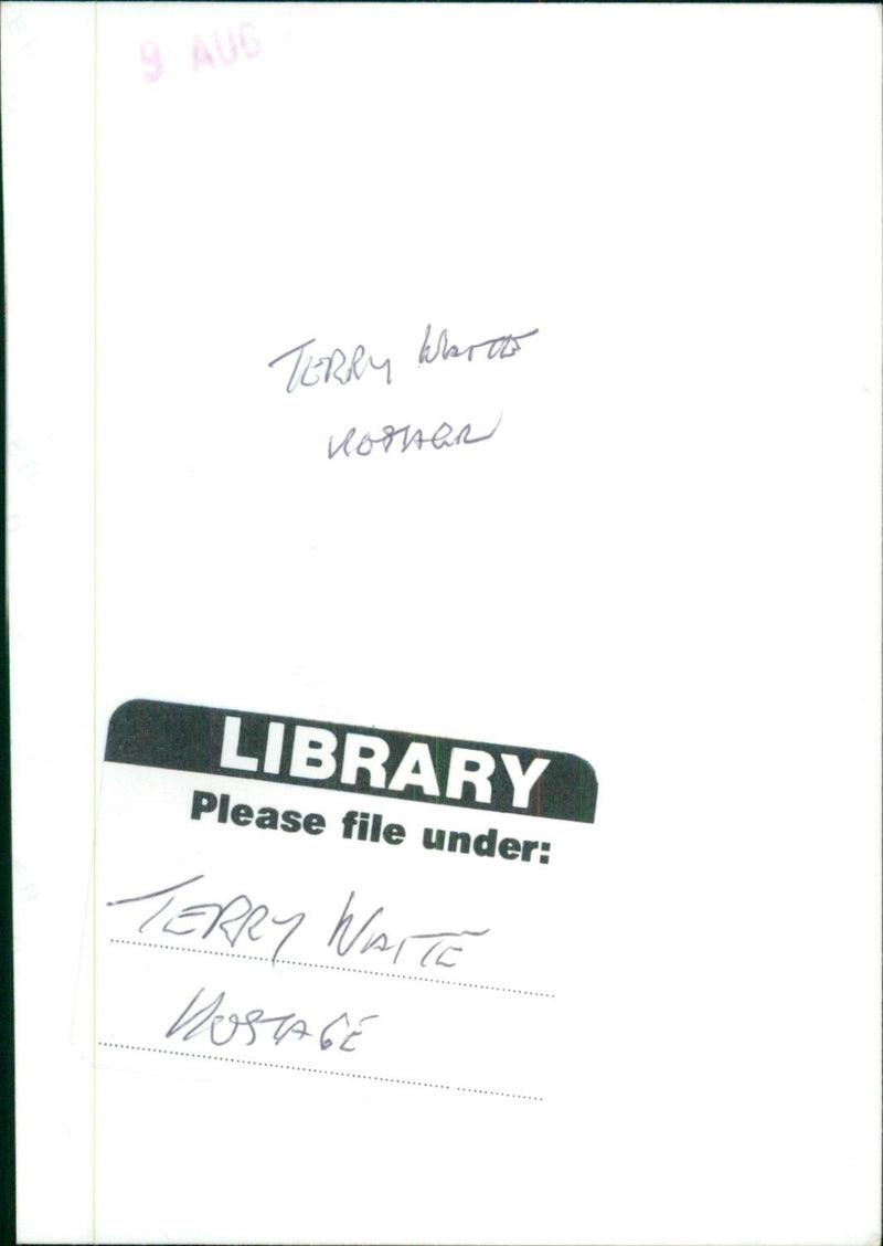 Terry Waite - Vintage Photograph