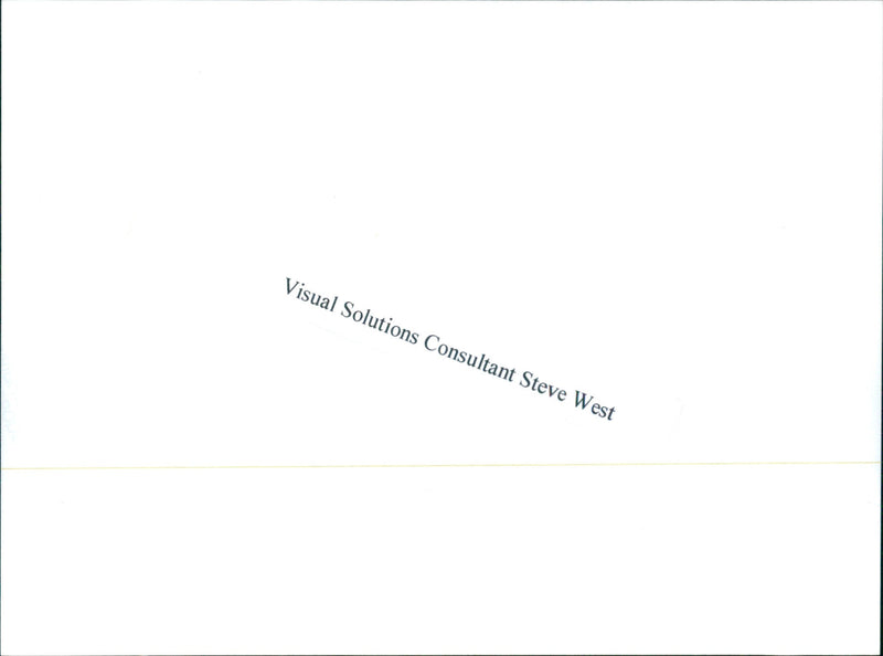 Steve West - Vintage Photograph