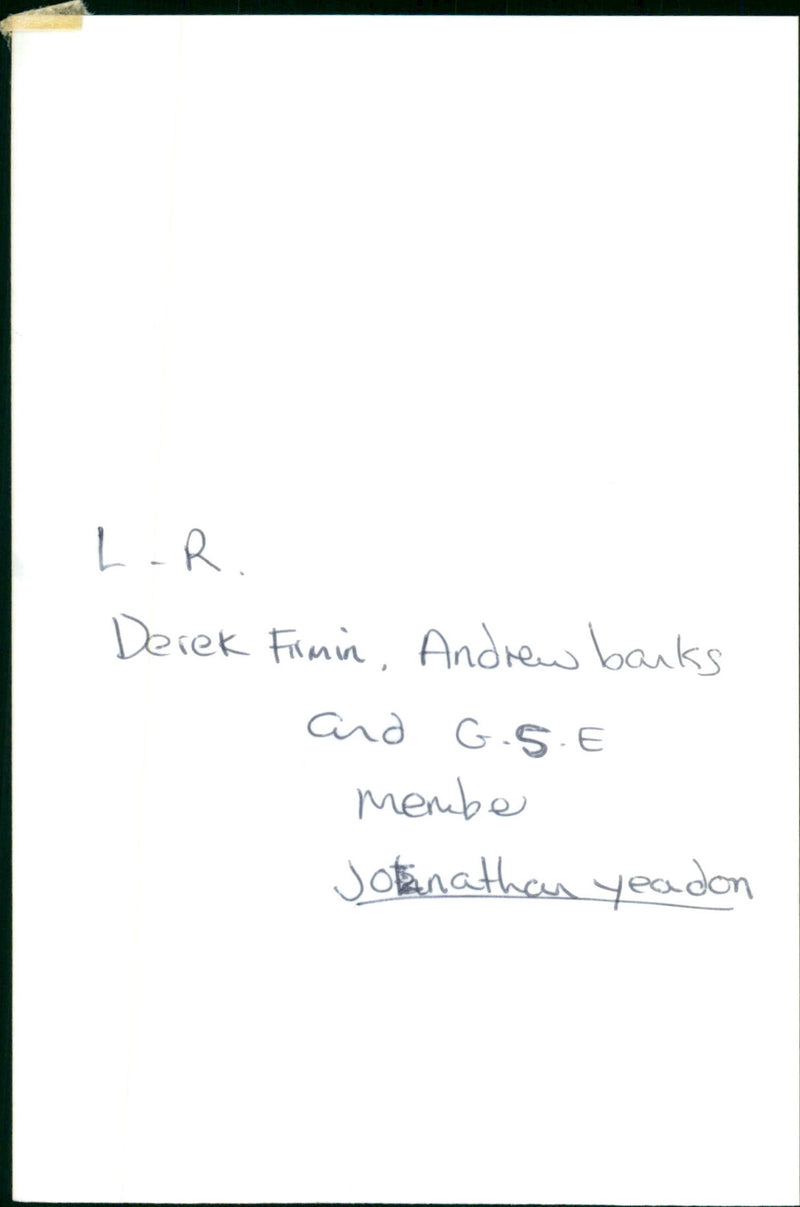 Derek Filmin, Andrew Banks, and Jotanathan Yeadon - Vintage Photograph