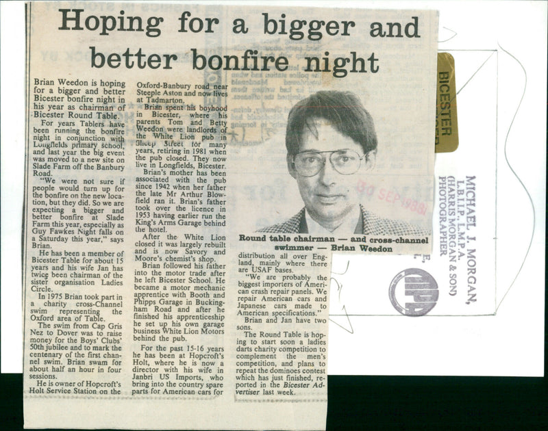 Brian Weedon - Vintage Photograph