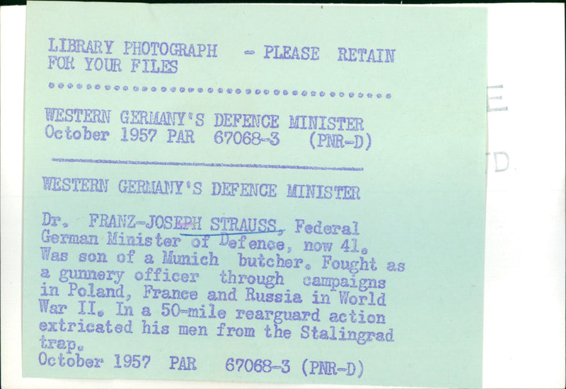 Dr. Franz-Joseph Strauss - Vintage Photograph