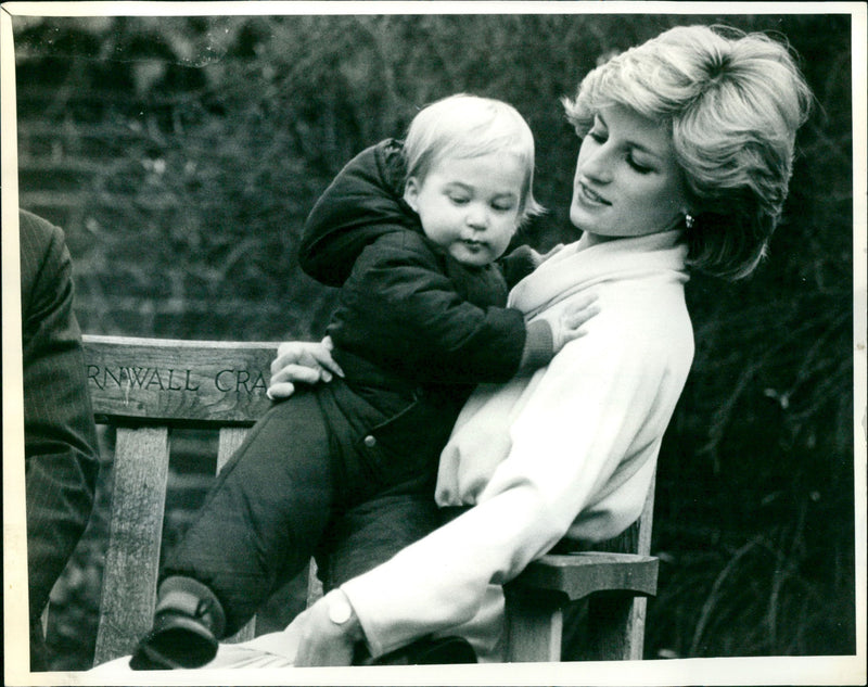 Princess Diana with Prince William - Vintage Photograph