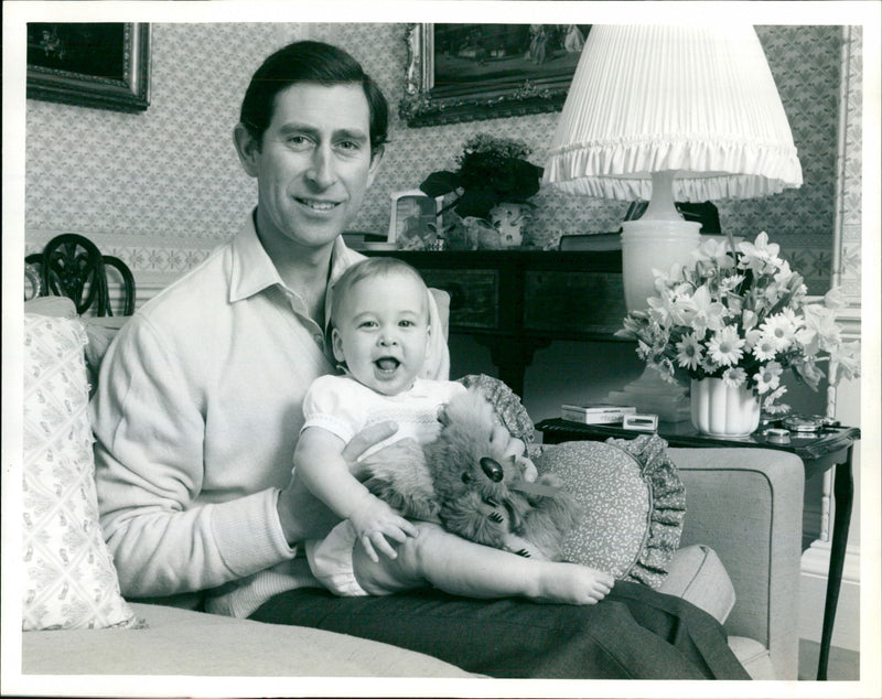 Prince Charles and Prince William - Vintage Photograph