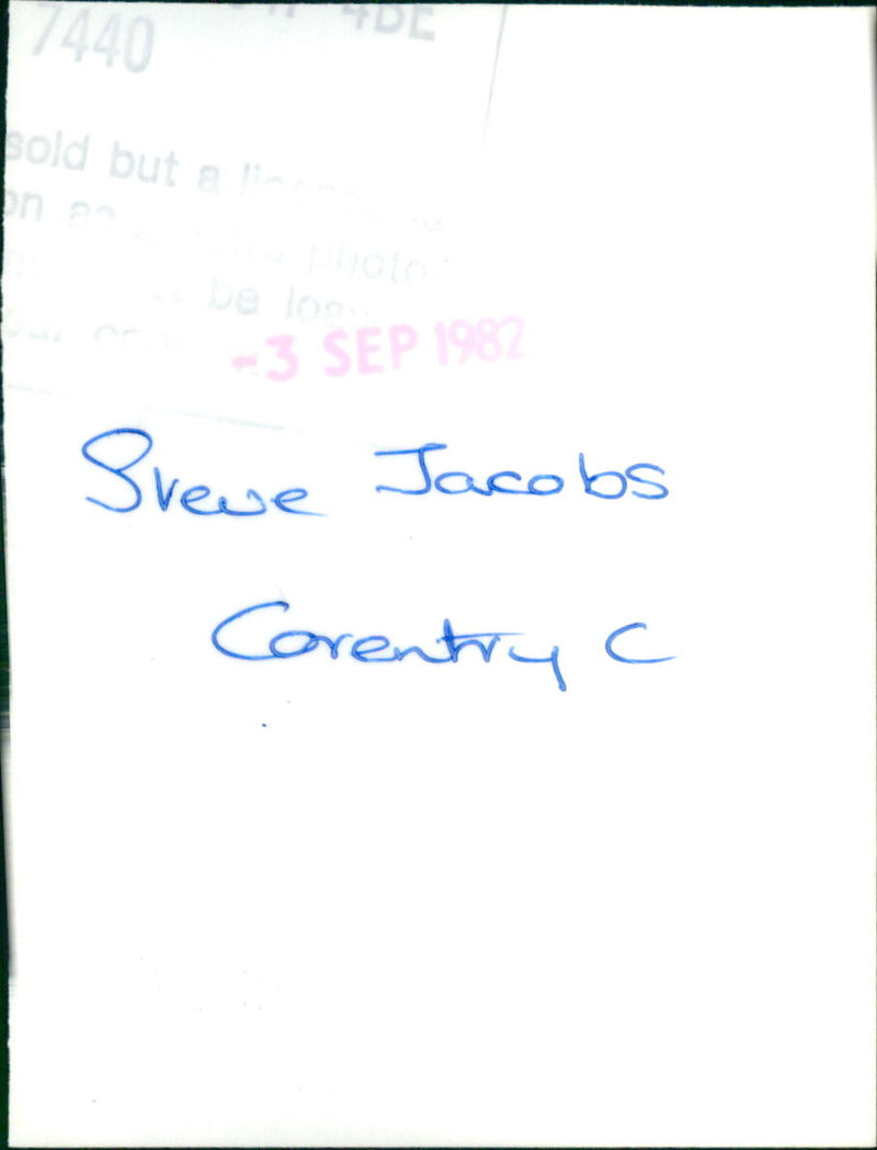 Steve Jacobs - Vintage Photograph