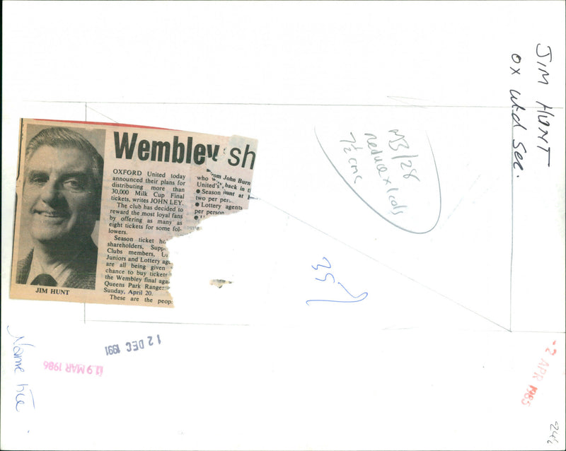 Jim Hunt - Vintage Photograph