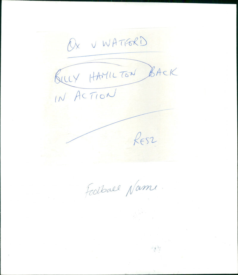 Billy Hamilton - Vintage Photograph