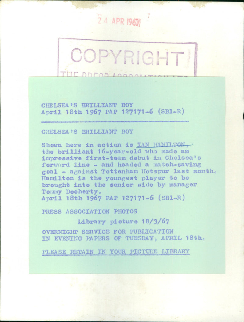 Ian Hamilton - Vintage Photograph