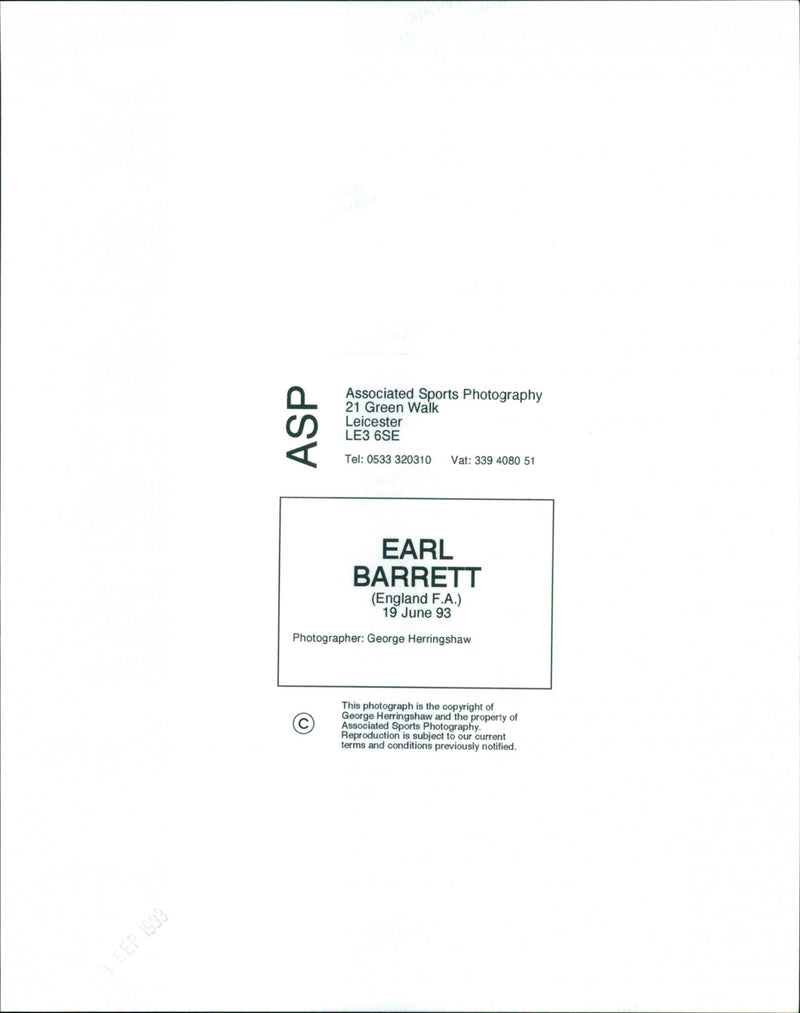 Earl Barrett - Vintage Photograph