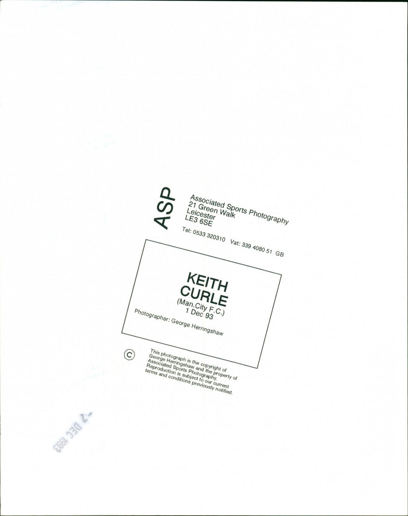 Keith Curle - Vintage Photograph