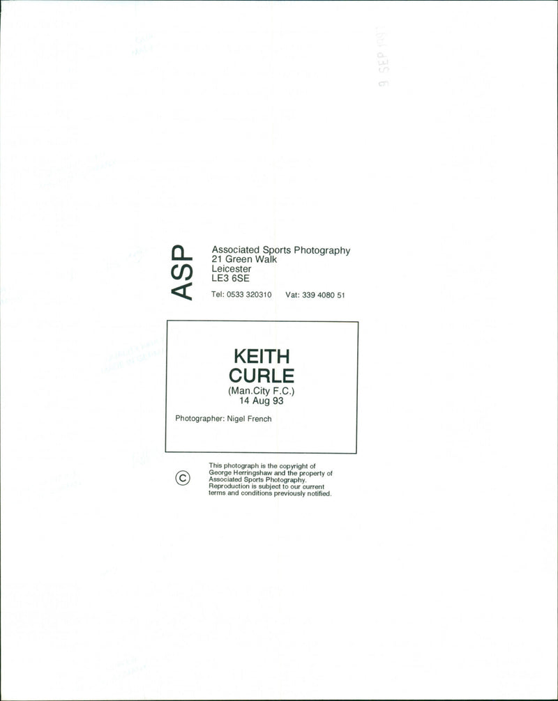 Keith Curle - Vintage Photograph