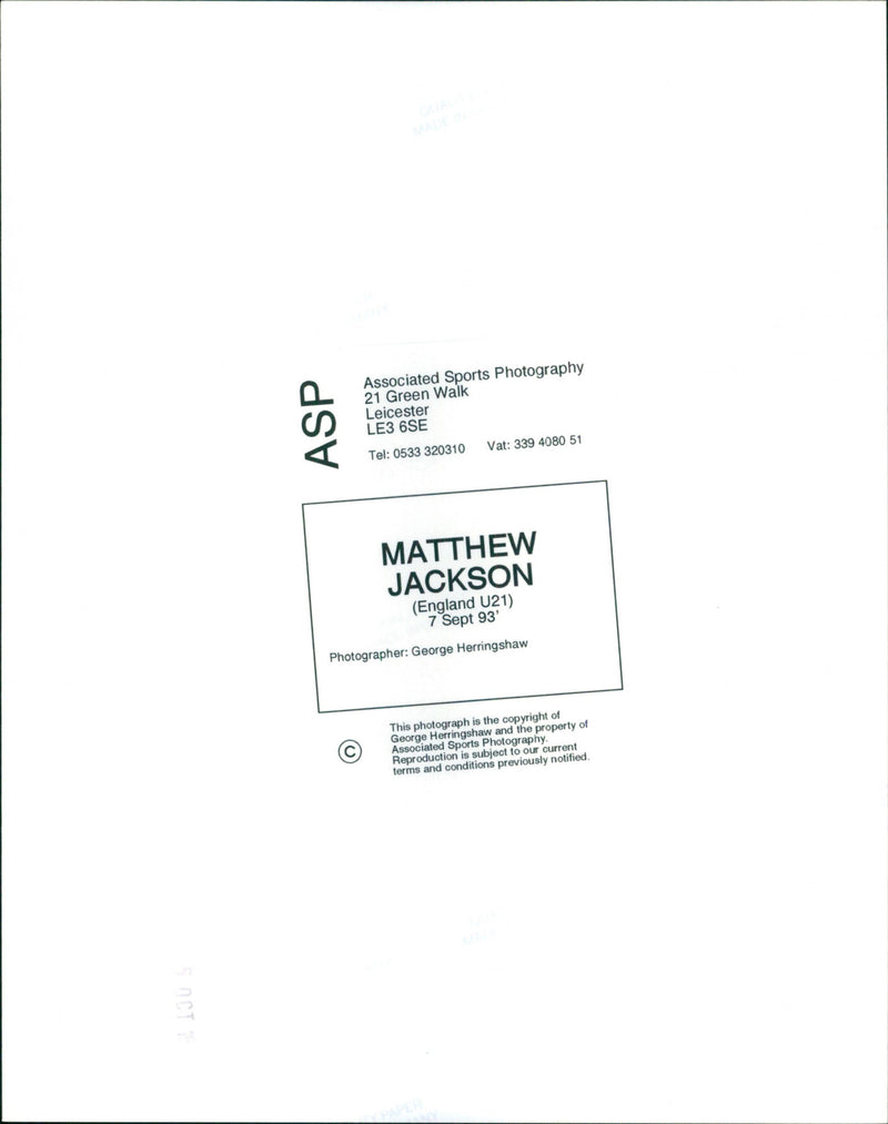 Matthew Jackson - Vintage Photograph