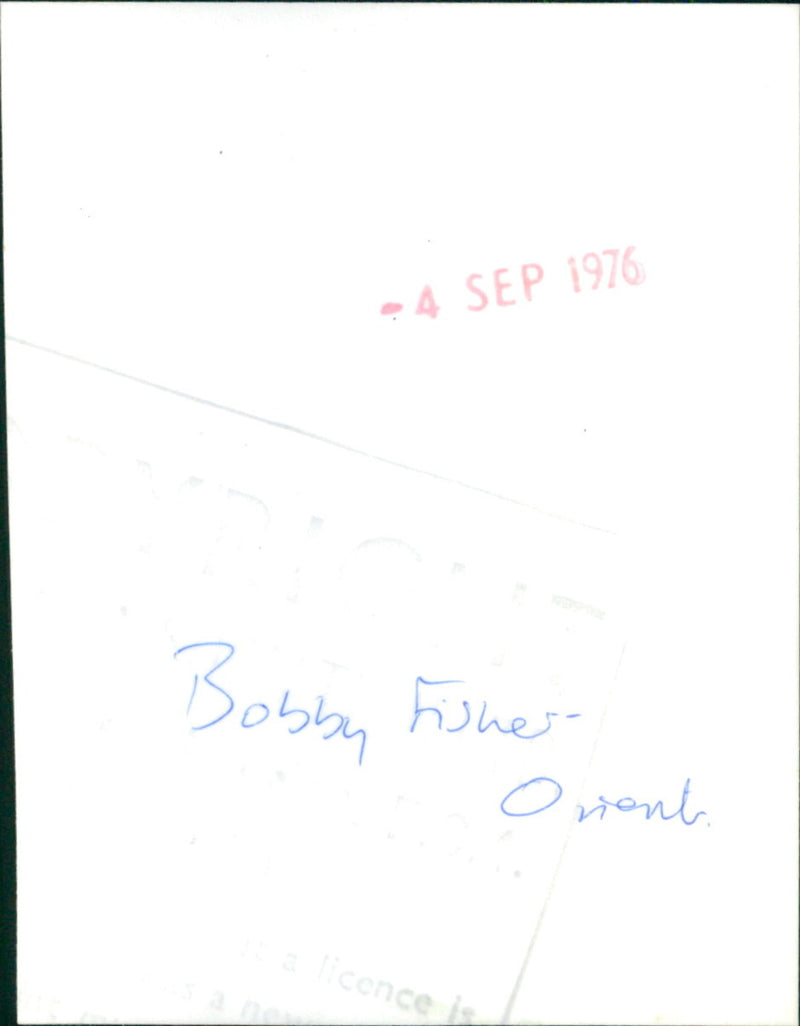 Bobby Fisher - Vintage Photograph