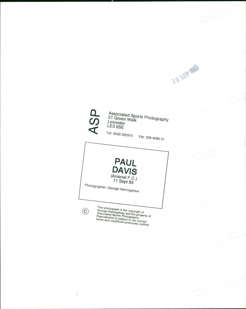 Paul Davis - Vintage Photograph